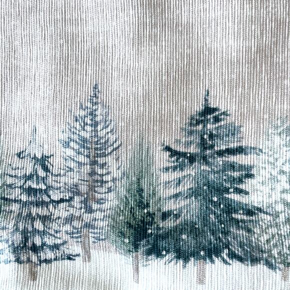 Rachel Zoe Christmas Placemats 13x19 Set of 4 Holiday Snowy Winter Forest New - Picture 3 of 10